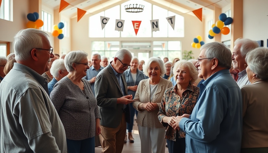 Fulshear Senior Center opening with happy seniors gathered.