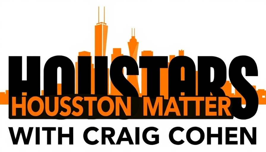 Houston Matters logo with blue Houston skyline