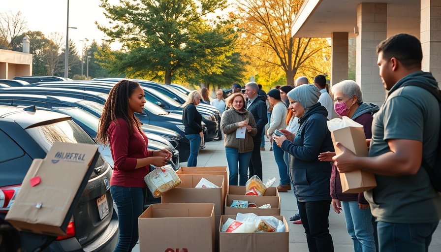 Volunteers aid Fort Bend County food insecurity at distribution center.