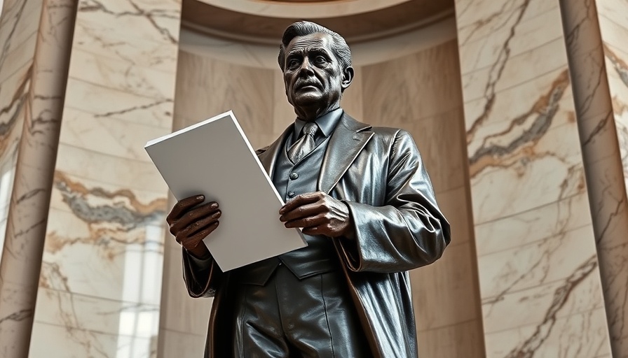 Bronze statue symbolizing the meaning of Frederick Douglass Fourth of July speech.