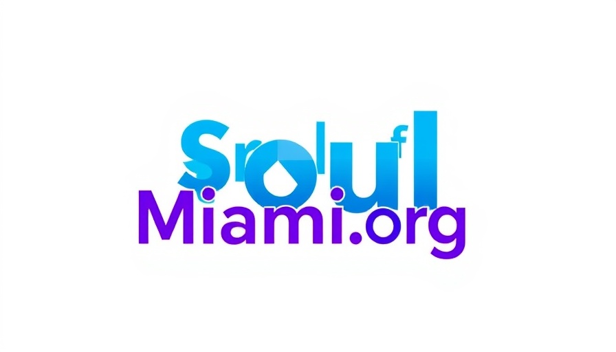 Modern circular logo in blue and purple with stylized text for Soul of Miami