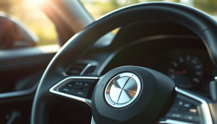 Futuristic steering wheel emblem symbolizing future technology