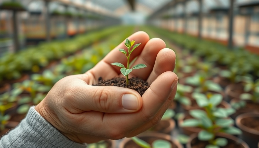 Hands gently holding a young sprout in a greenhouse, Recognizing Satan's Voice in Life.