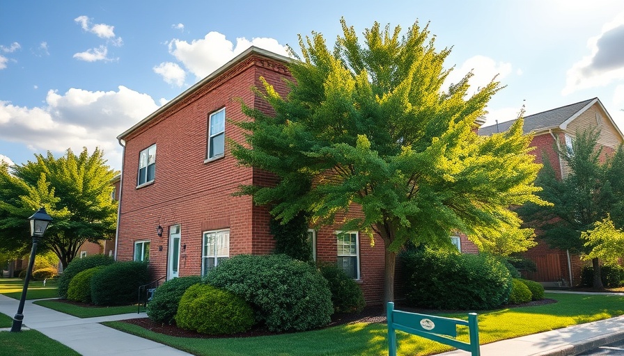 Brick apartment in Atlanta on a sunny day, ideal for renters.
