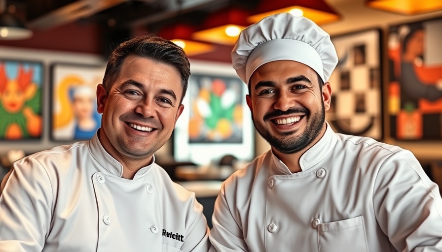 Chefs posing at Miami culinary events, showcasing joy and teamwork.