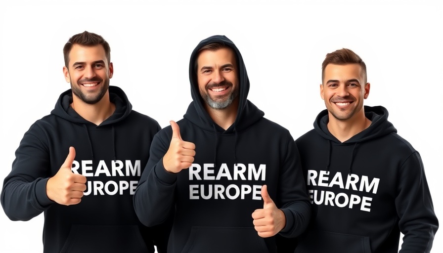 Three men supporting defense technology investment, smiling