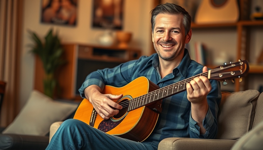 MusicRow industry news cover with man and guitar indoors.