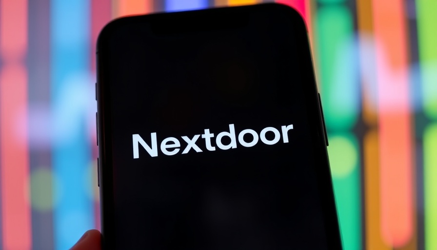 AI-powered technology: Nextdoor app on smartphone screen.