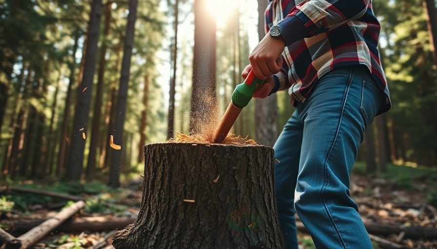 Tree chopping in forest, representing VMware partner program changes.