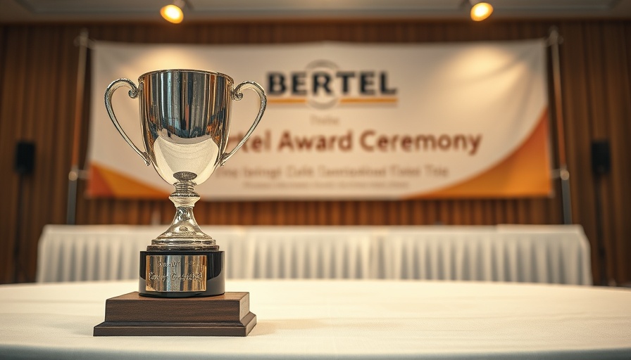 Award trophy at Louisiana maritime economy ceremony.