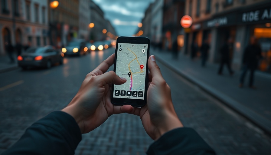 Smartphone showing navigation app, representing SS7 vulnerabilities.