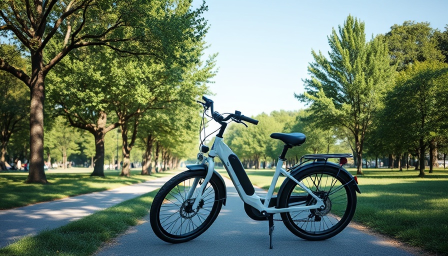 E-bike in a park setting highlighting E-bike policies The Woodlands.