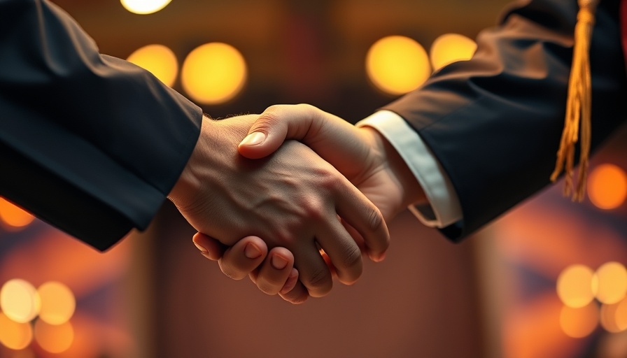 SUNO leadership change symbolized by formal handshake.