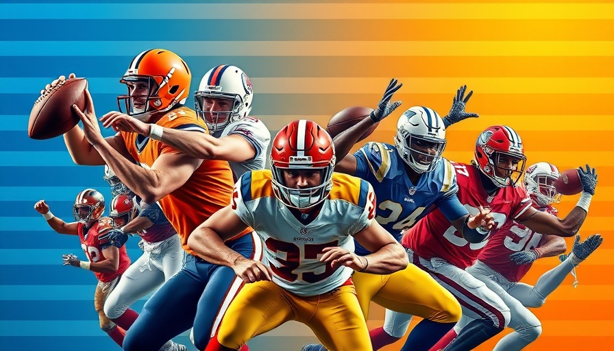 Vibrant montage of football players for Saints offseason analysis.