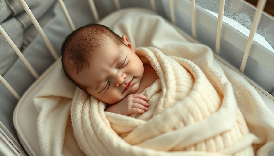Record-breaking baby boy in Virginia peacefully swaddled in crib.