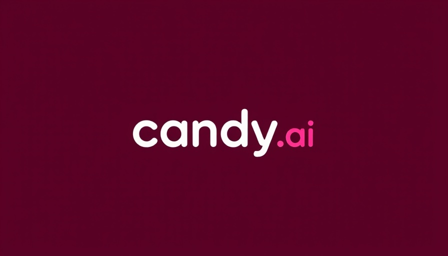 Candy.ai logo on a dark maroon background for AI relationship simulator.