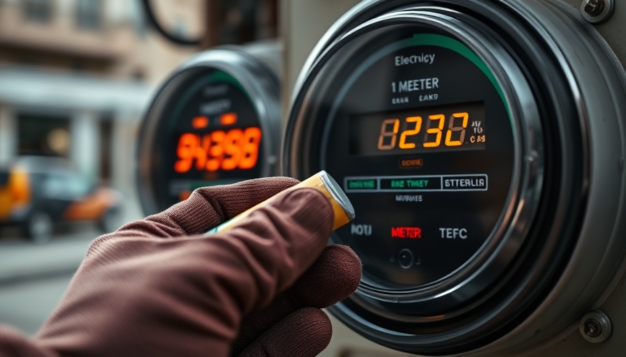 Sacramento power utility surveillance with digital electricity meter.