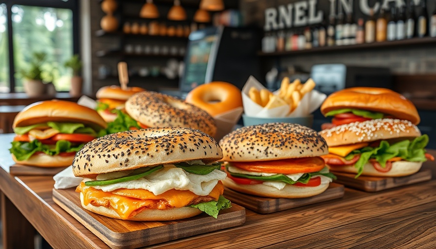 Delicious variety of bagels with Mediterranean flavors in Dunwoody.