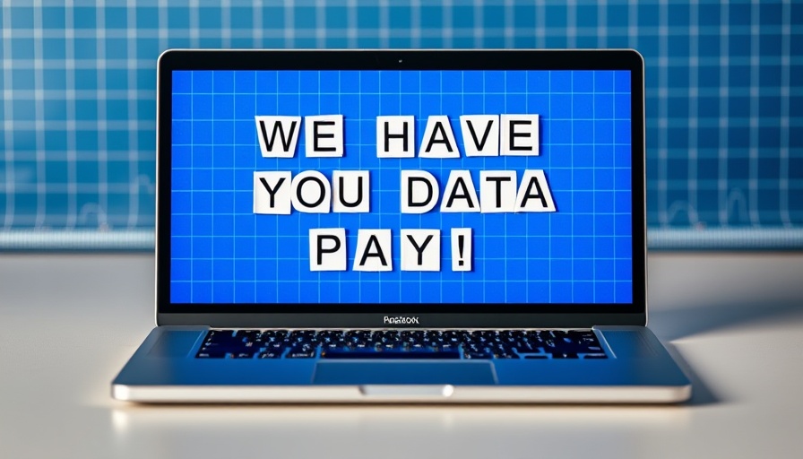 Ransomware group Chaos data breach ransom note on laptop screen