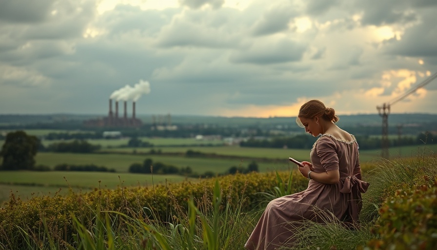 Romantic poets writing during the Industrial Revolution, countryside meets industry.