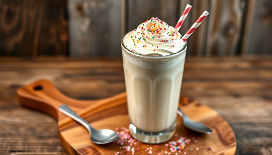 Dunkin' Vanilla Bean Coolatta with whipped cream and sprinkles.