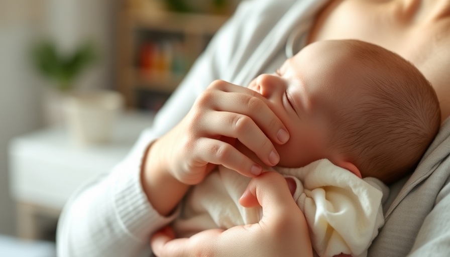 Mother cradling baby in soft light, related to Charlotte mental health news.