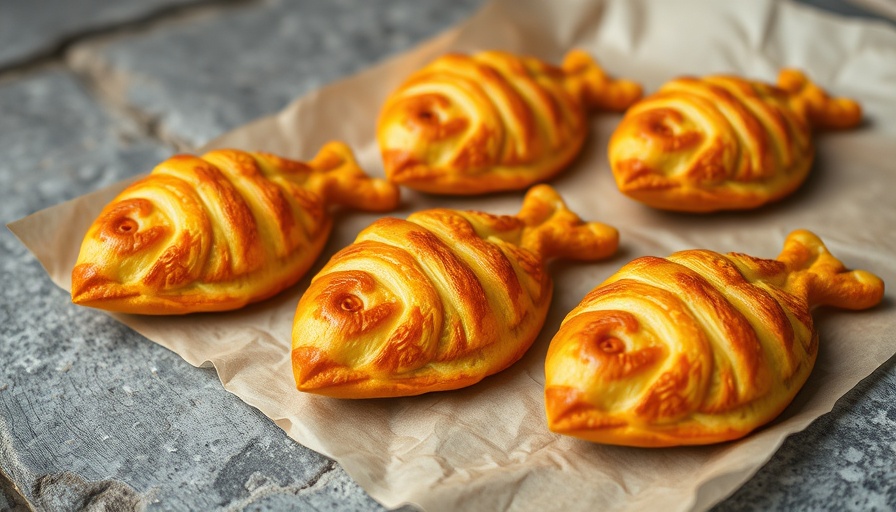Golden fish-shaped pastries on Buford Highway dining scene