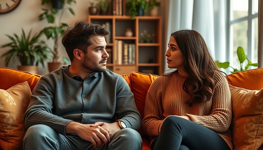 Navigating divorce custody mediation Charlotte, concerned couple on couch.