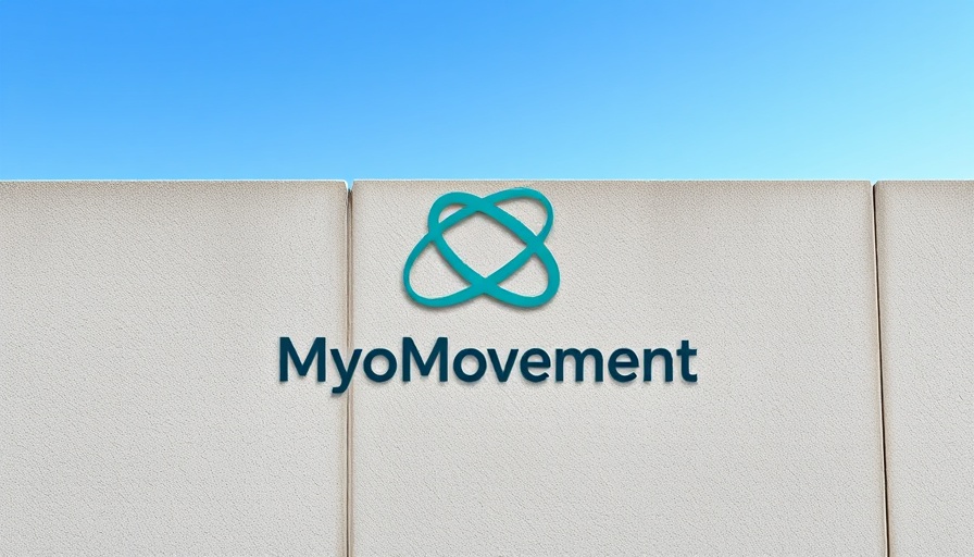MyoMovement therapy Charlotte logo on concrete background.