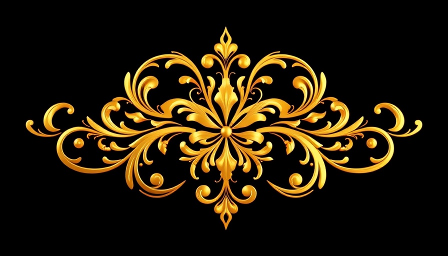 Elegant golden design from Mignon Faget Beyond Katrina collection.