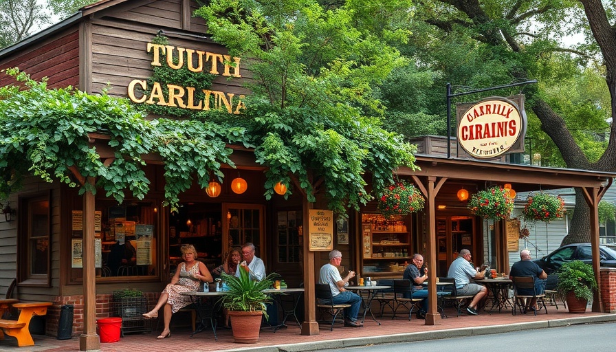 North Carolina store lunch setting with patrons enjoying meals.