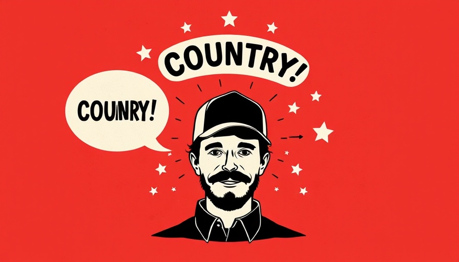 Hardy Country! Country! album cover with red background.
