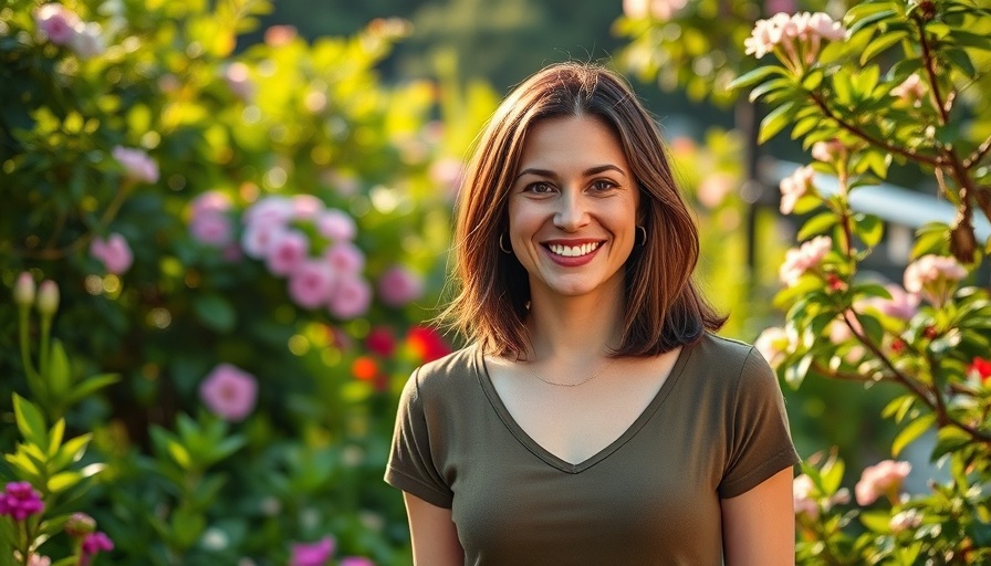 Smiling woman in a Nashville garden, related to nonprofit news