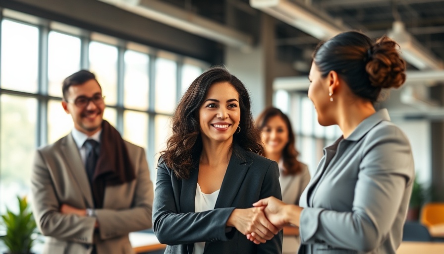 Diverse business team handshake in modern office, representing Healthcare M&A Activity 2025.