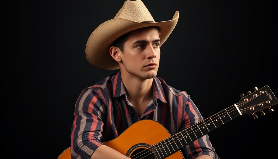 Young man in cowboy hat, thoughtful gaze - Zach Top South of Sanity.
