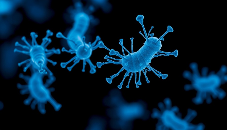 Microscopic view of blue tuberculosis bacteria for Charlotte tuberculosis updates.