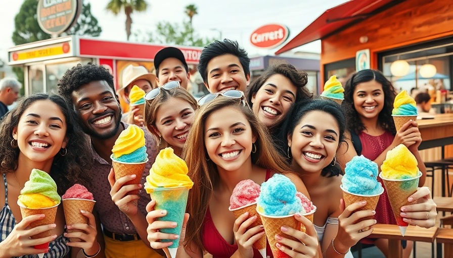 Best snow cones in Houston enjoyed by diverse group.