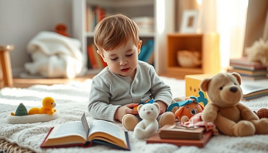 Child playing with toys on a white blanket, highlighting baby essentials.