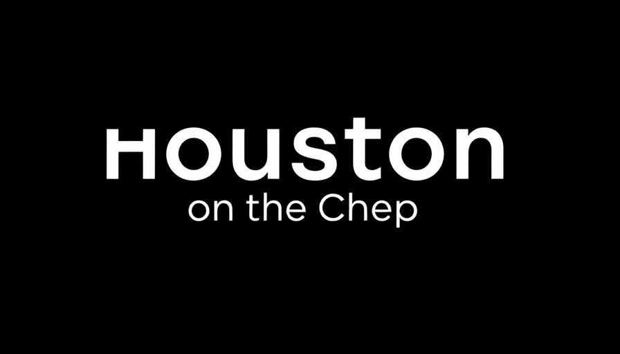 Simple logo of Houston on the Cheap in white