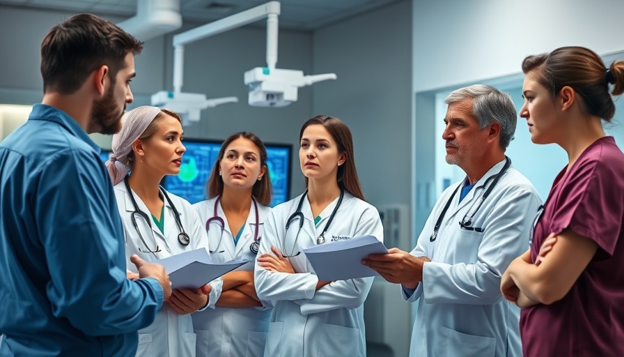 Healthcare professionals in cybersecurity training, rural hospital setting.
