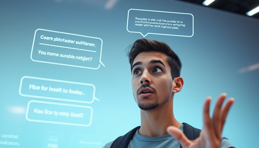 Young man exploring AI creativity in futuristic interface
