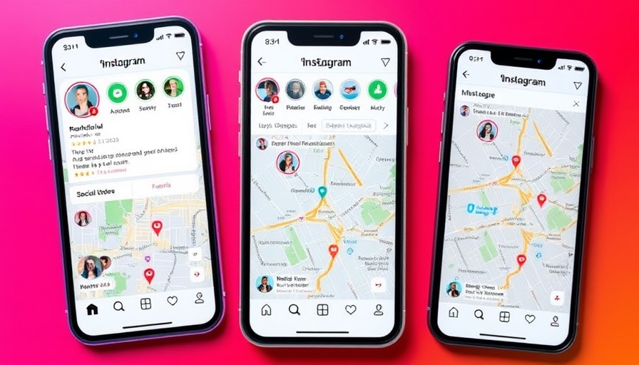 Instagram Map privacy settings interface with location features.