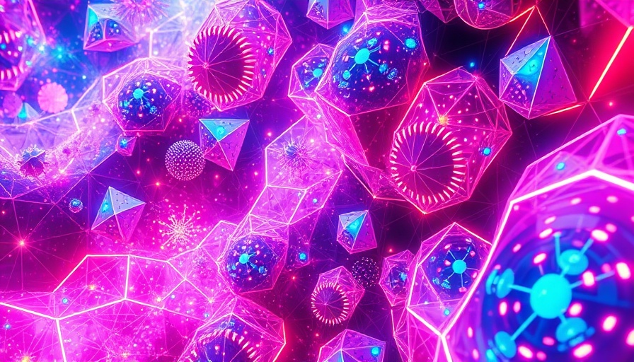 Futuristic AI-driven visual content with vibrant patterns.