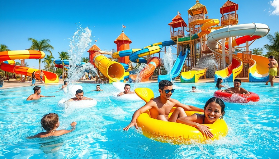 Lively Houston water parks capturing summer fun and activities.