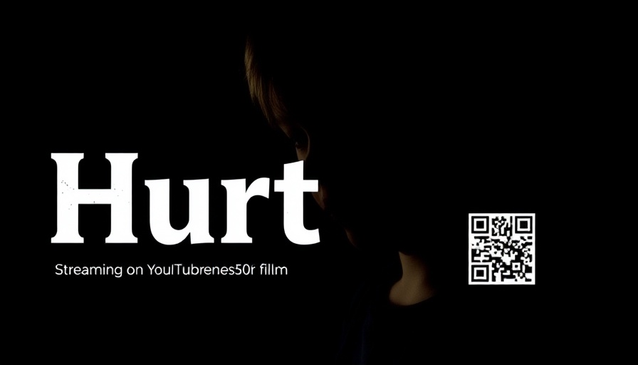 Silhouette of child in 'Hurt' film poster on youth mental health.