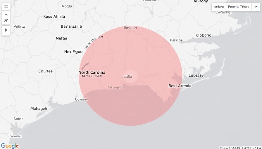 USGS map of 2.7 magnitude earthquake in North Carolina.