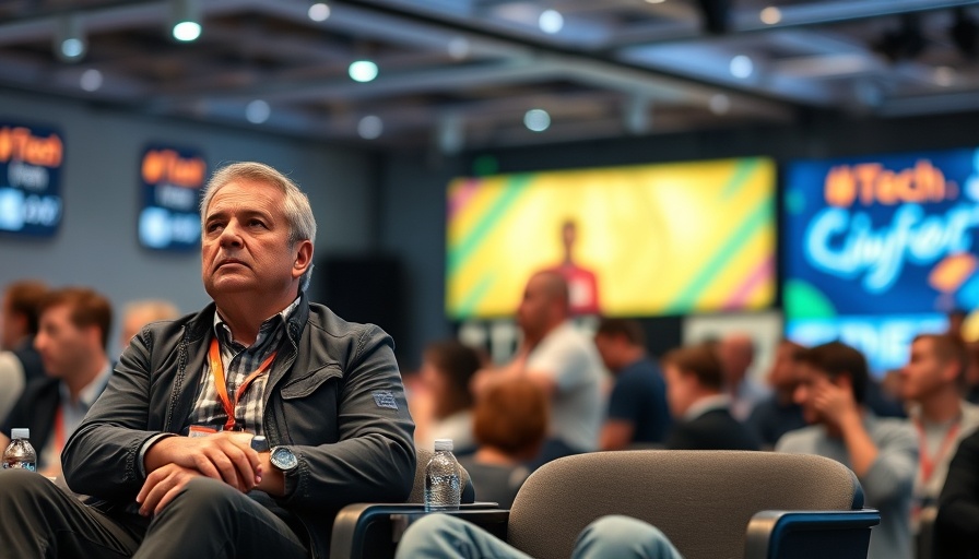 Two men at tech conference panel, Gemini IPO cryptocurrency discussion.