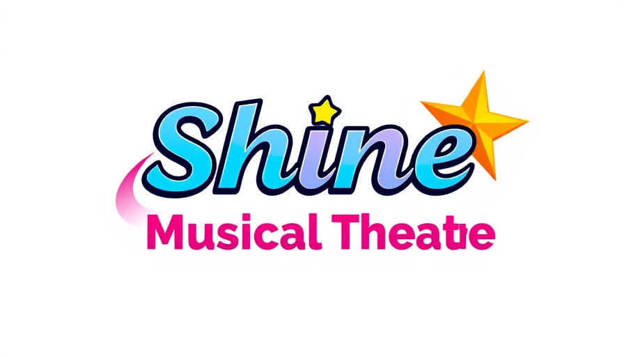 Colorful logo for Shine Musical Theatre with star design.