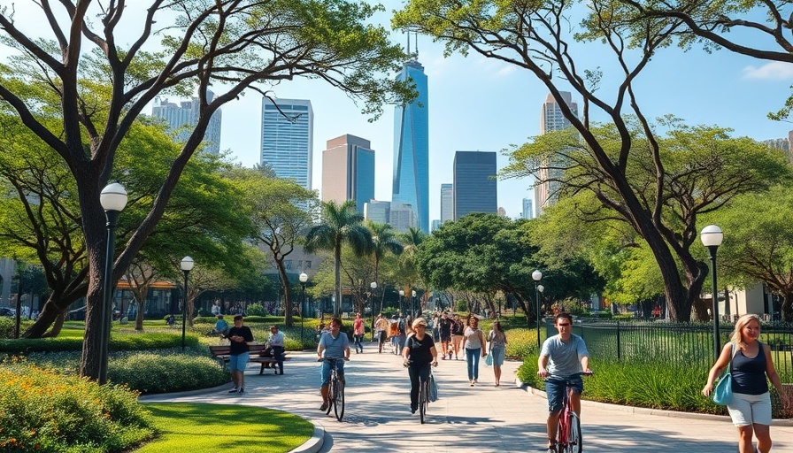 Houston urban park scene, free things to do Houston.