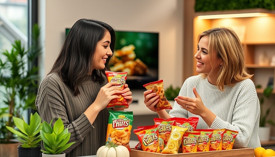 TV segment on southern snack sensation Charlotte with vibrant snack display.